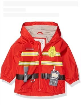 Carter's "Little Chief" Fireman Rain Jacket / Slicker Water Resistant Size 2T